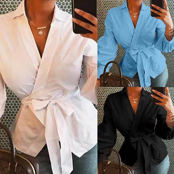 Women's Button Solid Color Shirt